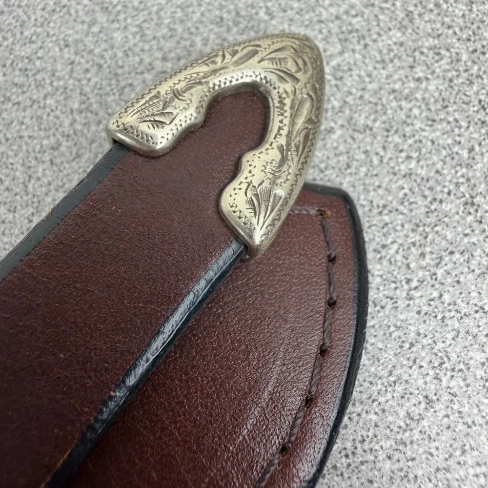 David Switzer Belt Mens 40 Brown Harvest Leather Western Tapered Ranger Buckle